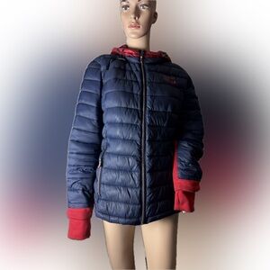 Tommy Hilfiger Men's Blue and Red Puffer Jacket